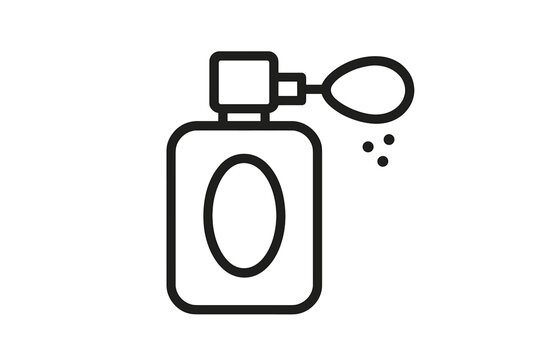 black perfume bottle spraying fragrance clip art preview