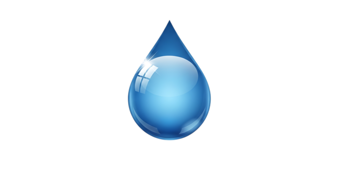 Water drop blue raindrop droplet liquid aqua clean fresh nature rain hydration dew moisture design 3d art transparent background