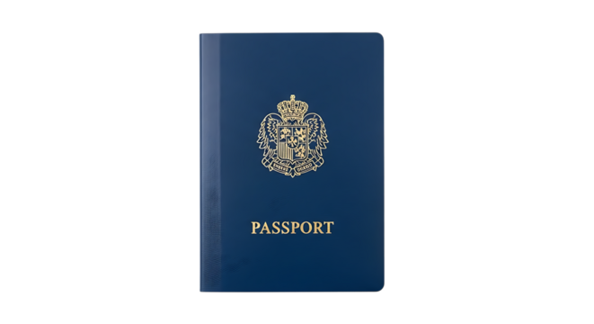 Passport document travel identification citizenship blue visa international identity official paper book transparent background