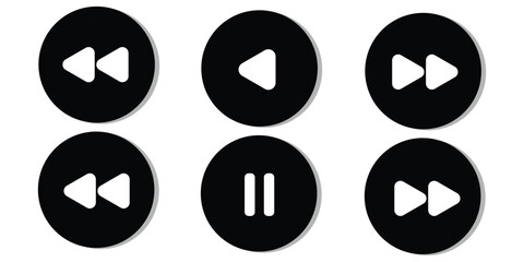 push play stop button. push play stop button for media, video, reel and web, app, ui. push play stop symbol png and vector illustration on transparent background