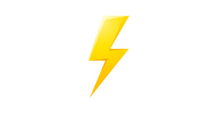 Lightning bolt vector illustration yellow energy power thunder electricity strike flash icon graphic 100 transparent background