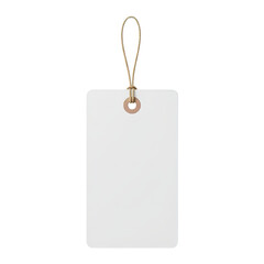Blank white price tag with string for retail