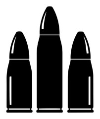 Set of a Bullet Silhouettes for Ammunition