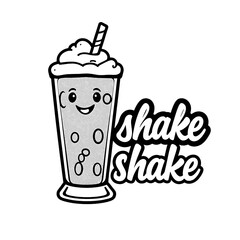 vector illustration of a cup of milkshake