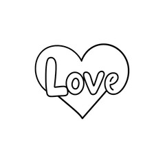 love illustration sticker vector