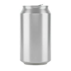 Blank aluminum soda can for beverage mockup design