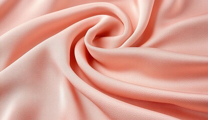 Obraz premium Pink silk fabric background, soft and smooth, light pink, with gentle folds and ripples, creating an elegant atmosphere. The entire scene is filled with a romantic and dreamy feeling. Close-up shot
