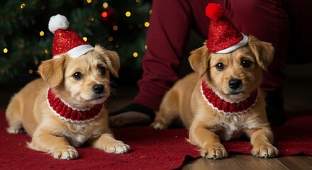 Holiday photo session with pets