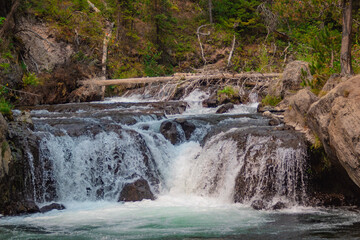 Warm waterfall in Cascade Corner, Yellowstone