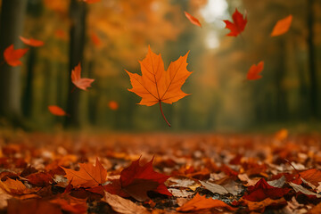 fallen autumn leaves