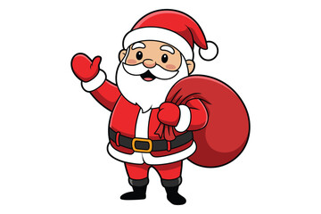 Santa Claus Cartoon Clipart Bundle
