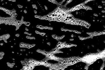Chaotic distressed abstract art.  Soft flowing abstract pattern in black and white, useful for decoration, wallpaper, and creative layouts.
