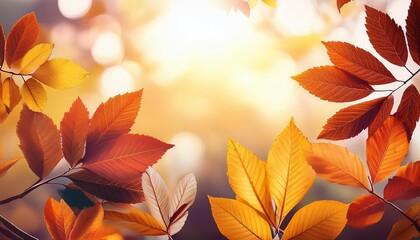 Nation Relaxation Day With Calm Nature Idea Colorful Autumn Leaves Against A Light Background