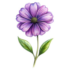 A delicate purple flower with layered petals blooms against a black backdrop