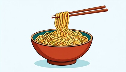 Noodles in a bowl