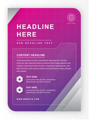 Minimalistic business flyer template in layer style