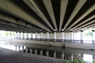Rostokinsky overpass over the Yauza River above Mira Avenue in Moscow