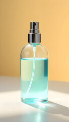 Naklejka premium bottle of perfume on white background