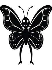 Black and white butterfly vector illustration design