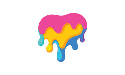 Colorful Paint Drip Heart