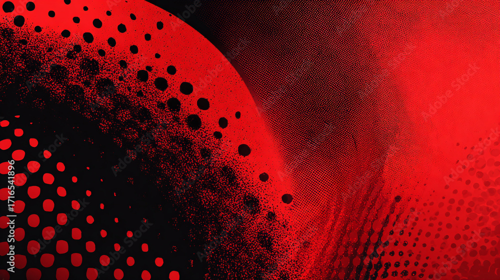 Poster abstract red and black textured design with dots and gradients a vibrant artistic background