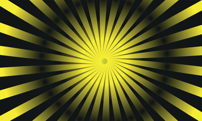Vector art of abstract radial burst of yellow light against a dark background
