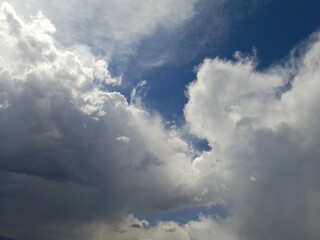 cumulus and cumulonimbus clouds
