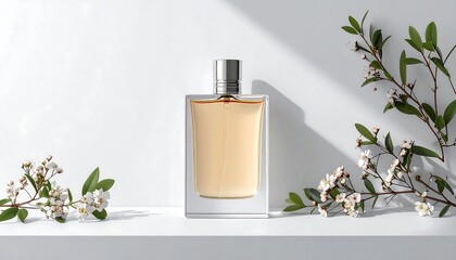 Aromatic perfume bottle, subtle lighting