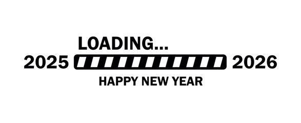 happy new year 2026 loading. happy new year for poster, greeting cards, banner, social media, celebration holiday invitations. new year promotions, party flyers, and digital marketing. png and vector.