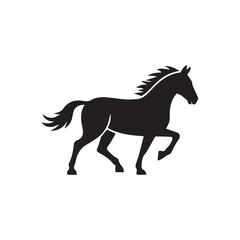Running Horse Vector Silhouette