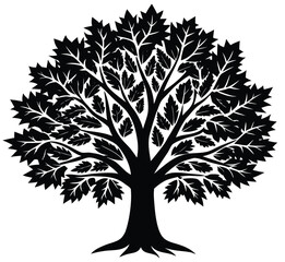 Obraz premium A versatile collection of vector tree silhouettes, perfect for nature-inspired design and illustration