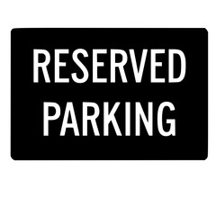 Reserved Parking vector image illustration 
