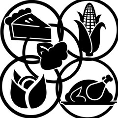 vector illustration of a set of foods