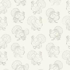 seamless background with turkey