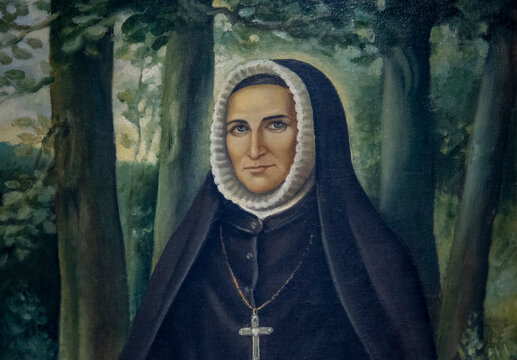 Painting (19th century) of Saint Rose Philippine Duchesne. Saint of the Roman Catholic Church.