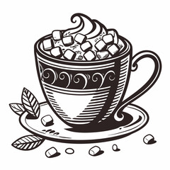 cup of coffee and cake