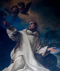 Painting (19th century) of Saint Bruno, founder of the Carthusian Order. Saint Bruno, founder, Carthusian Order, painting,