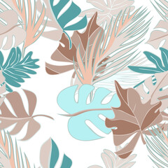 Jungle Leaves Seamless Pattern 