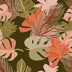 Jungle Leaves Seamless Pattern 