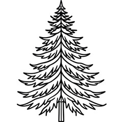 Obraz premium A festive vector illustration of a green Christmas tree forest with snow-covered branches, perfect for the holiday season