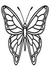 Colorful butterfly vector illustration with detailed wings and floral ornaments, perfect for a spring or summer design