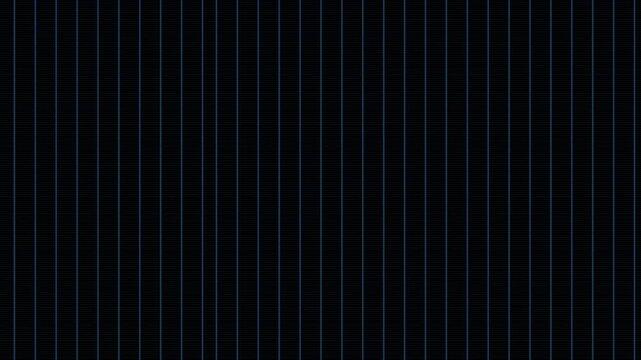Seamless dark blue grid  moving  animation pattern on black background lines