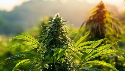 Close Up Of Cannabis Grown Outdoors