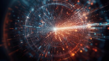 Obraz premium Stunning digital data burst with dynamic energy, perfect for technology and innovation concepts