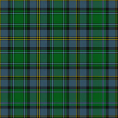 Blue, Black, Green, Yellow Tartan Weave Pattern - Tile