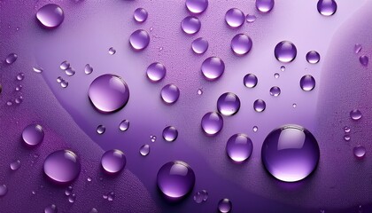 Glossy Lavender Glass Surface With Delicate Water Droplet Details For Spa Packaging Or Luxury Background Design