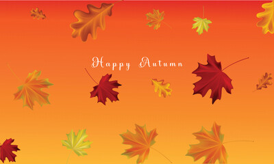 Warm Autumnal Greeting with Falling Leaves Celebrating the Season's Beauty and Joy, Evoking a Sense of Tranquility and Appreciation