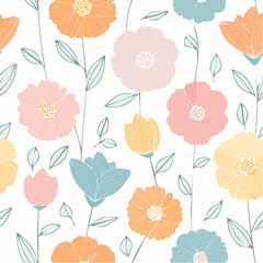 Elegant Floral Illustration Vector Texture