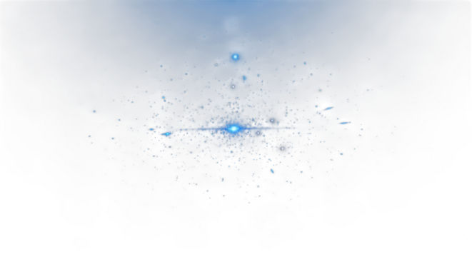 Blue light effect isolated on transparent background for design