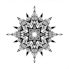 Intricate Symmetrical Tribal Tattoo Design with Clean Black Lines